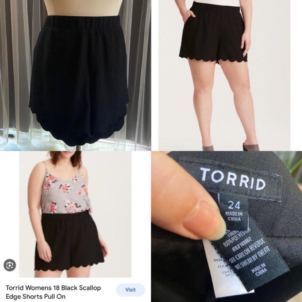 Torrid Size 24 Scalloped Shorts
